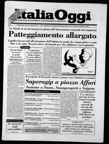 Italia oggi : quotidiano di economia finanza e politica